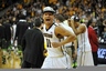 March 10, 2012; Kansas City, MO, USA; Missouri Tigers guard Michael Dixon (11) celebrates after Missouri won the the 2012 Big 12 Tournament at the Sprint Center. Missouri won 90-75. Mandatory Credit: Denny Medley-US PRESSWIRE