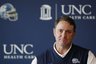 North Carolina football coach Butch Davis responds to questions during NCAA media day in Chapel Hill, N.C., Thursday, Aug. 12, 2010. (AP Photo/Gerry Broome)