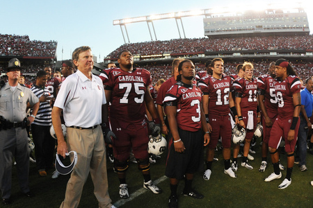 Look at how packed that stadium is. And that's AFTER the game was over. 