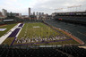 CHICAGO - NOVEMBER 18: A general view as the Northwestern Wildcats practice for a game against the Illinois Fighting Illini on Saturday November 20 at Wrigley Field on November 18 2010 in Chicago Illinois. (Photo by Jonathan Daniel/Getty Images)